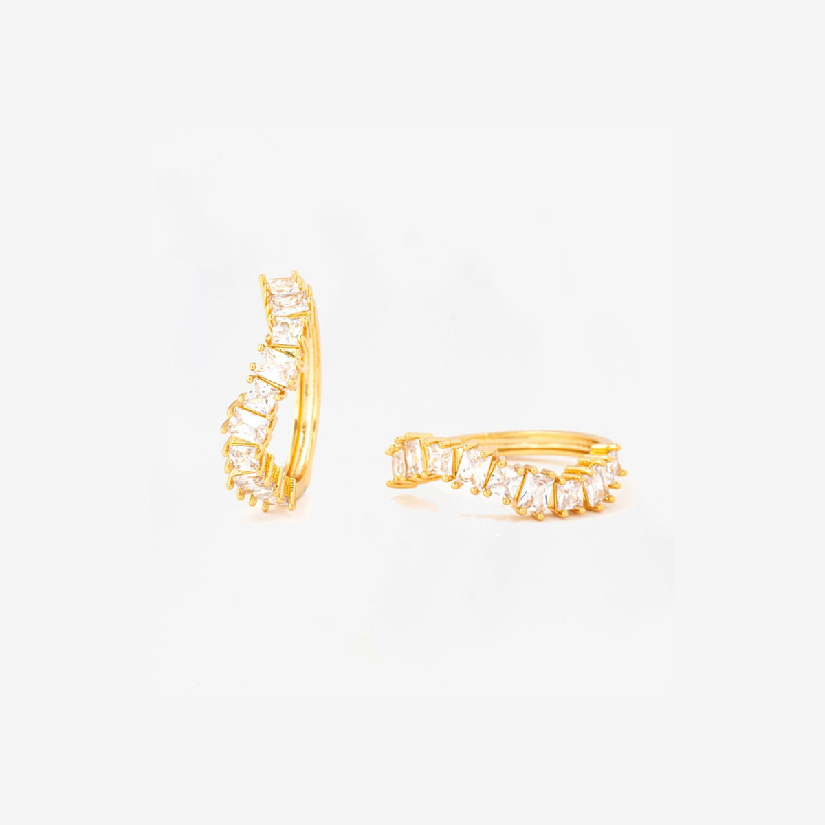 Nami Gold Stone Wave Earrings