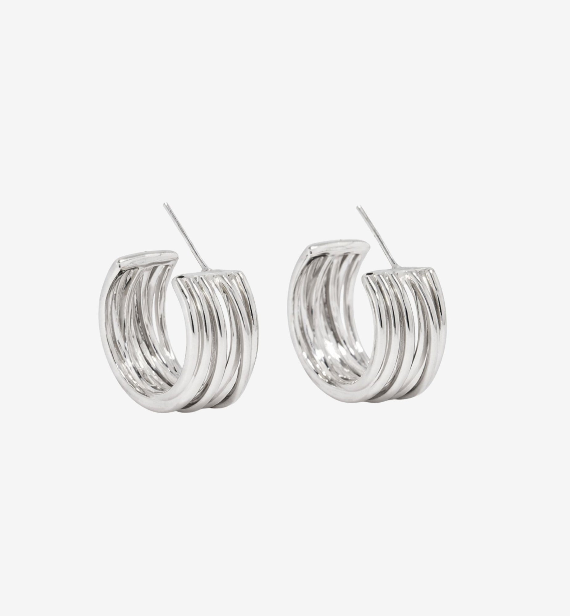 Nami Silver Twist Earrings