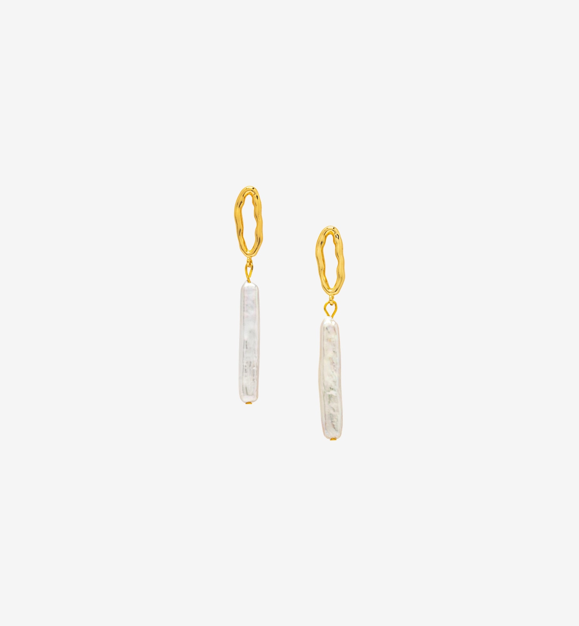 Shinju Gold Pearl Drop Earrings