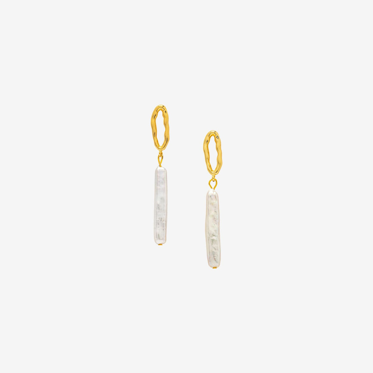 Shinju Gold Pearl Drop Earrings
