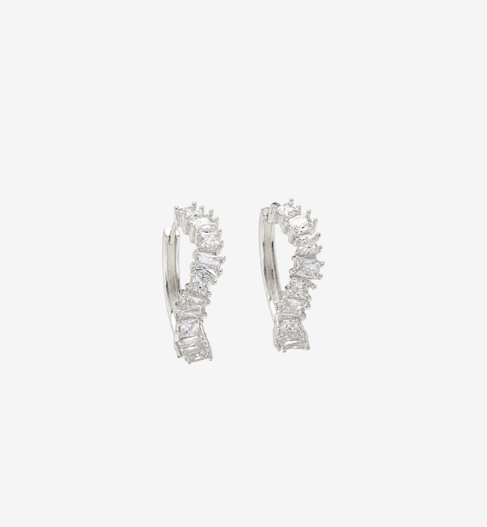 Nami Silver Stone Wave Earrings