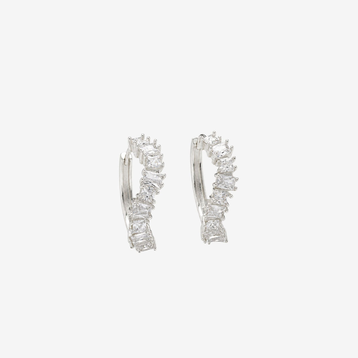 Nami Silver Stone Wave Earrings