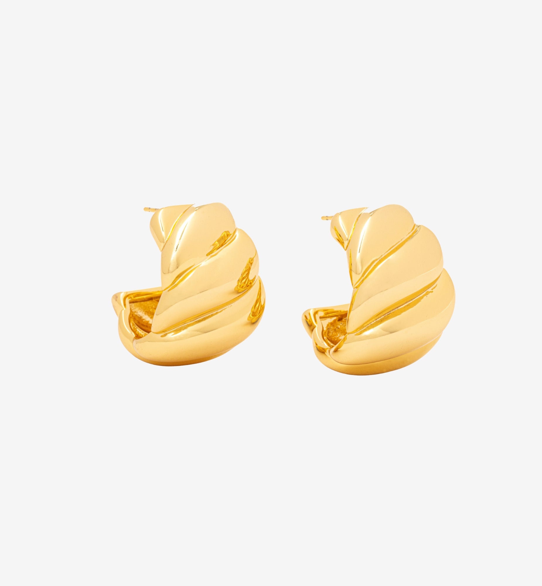 Chunky Gold Wave Earrings
