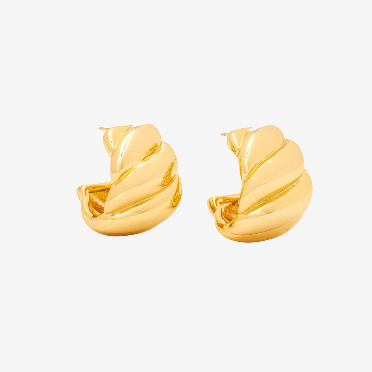 Chunky Gold Wave Earrings