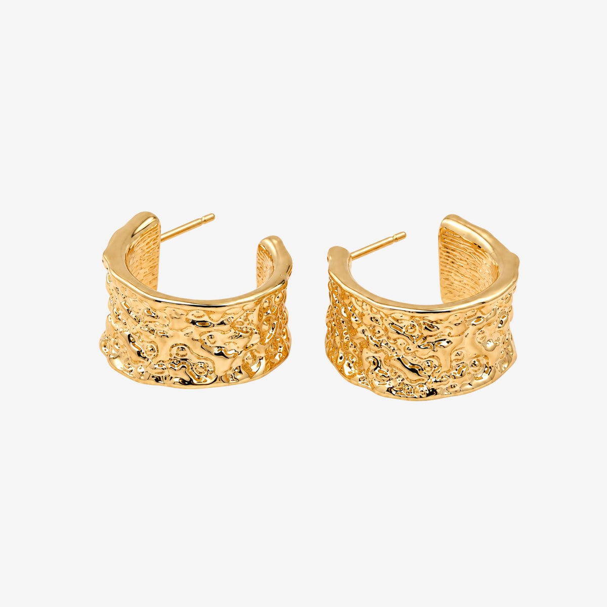 Kin Molten Gold Hoop Earrings