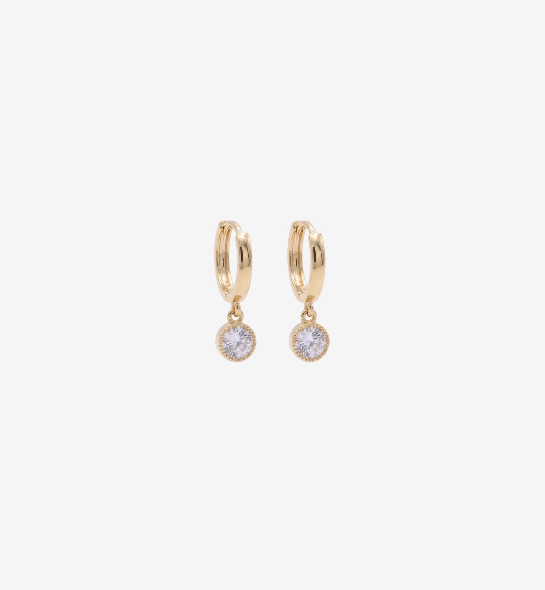 Enso Gold Circle Drop Hoop Earrings