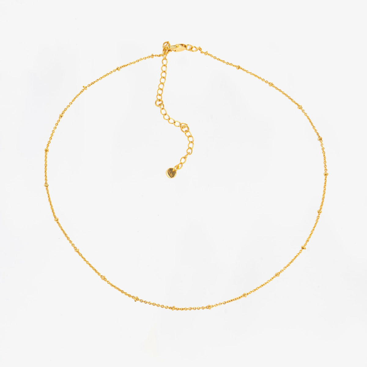 Kin Gold Bead Necklace 18K Gold Plated by Uchi & Soto Jewellery