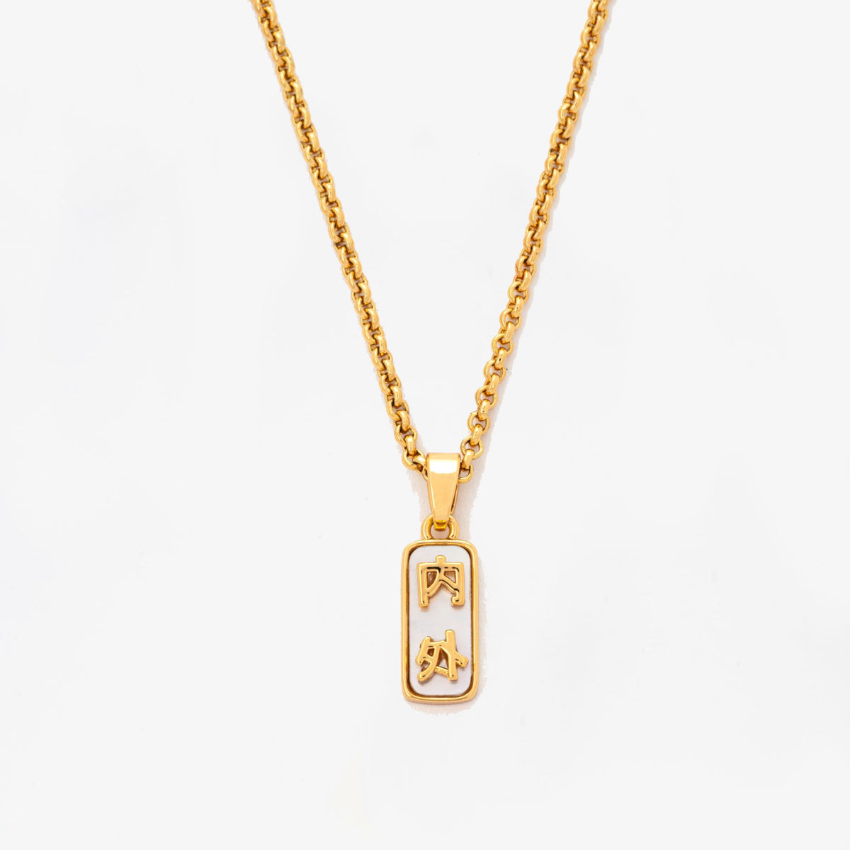 Kin Gold Uchi and Soto Pendant 18K Gold Plated by Uchi & Soto Jewellery