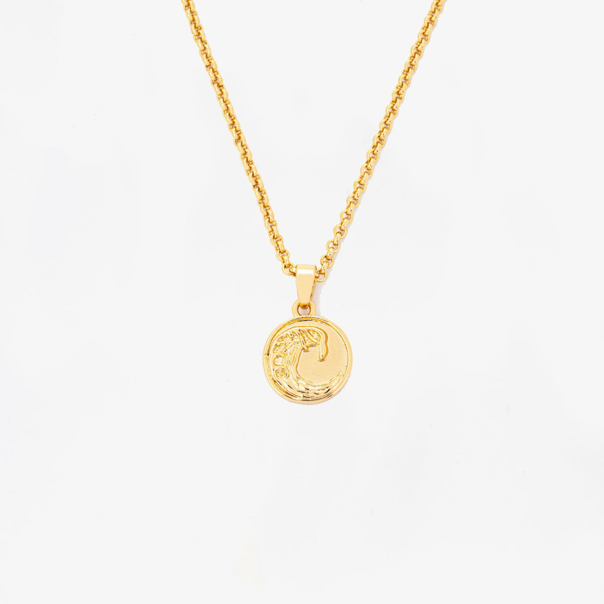 Nami Gold Wave Pendant 18K Gold Plated by Uchi & Soto Jewellery