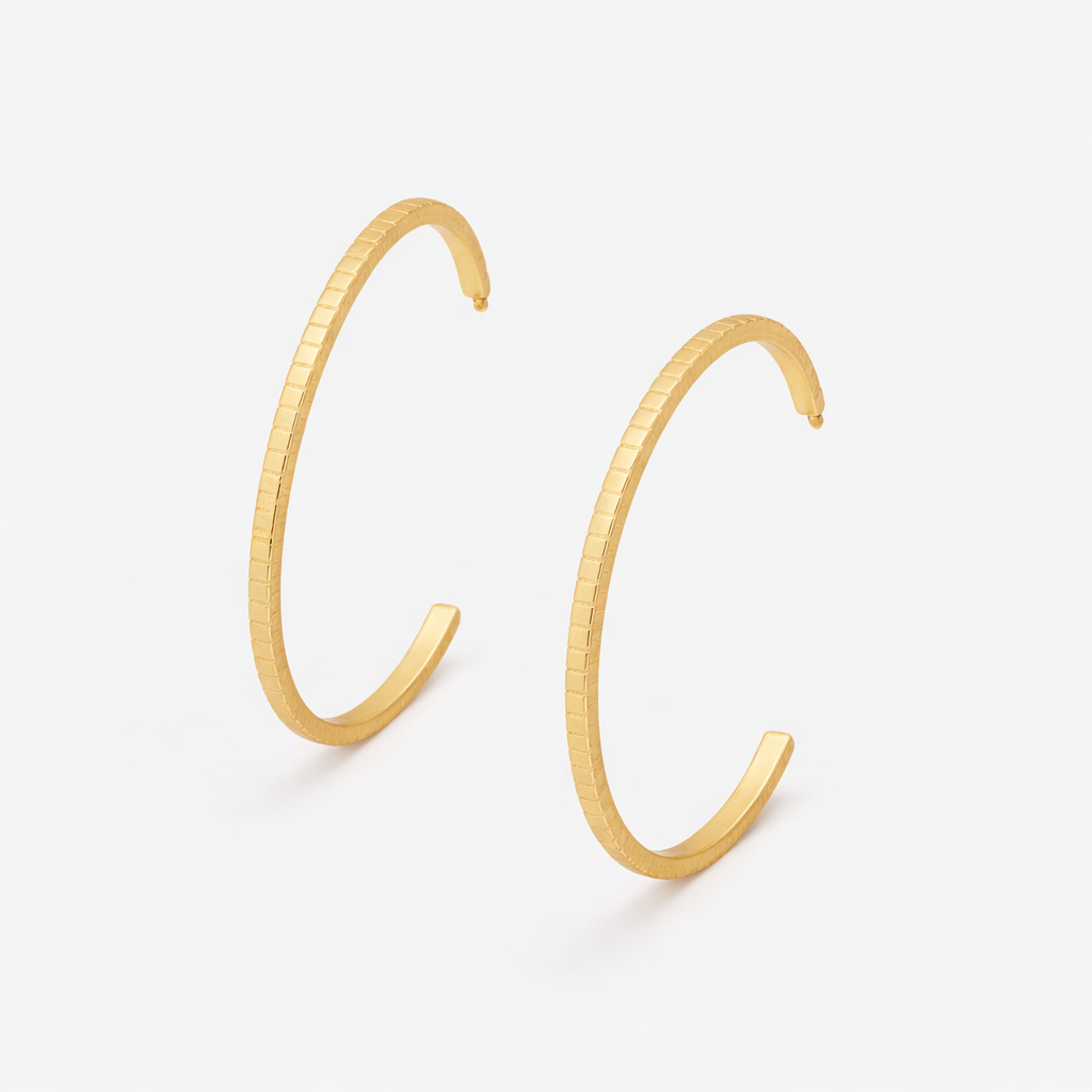 Shikaku Gold Hoop Earrings