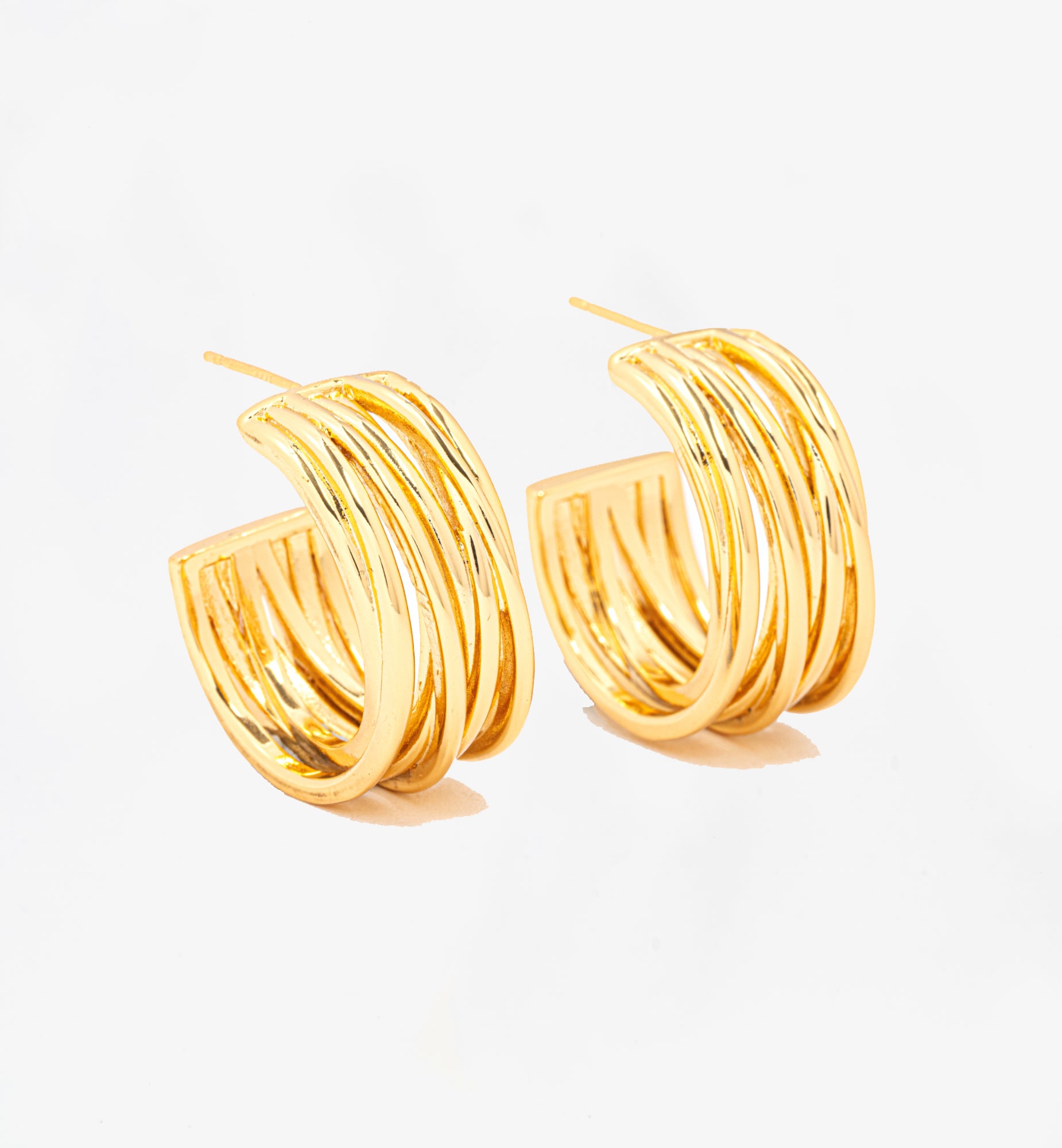 Nami Gold Twist Earrings 18K Gold Plated 18K Gold Plated by Uchi & Soto Jewellery