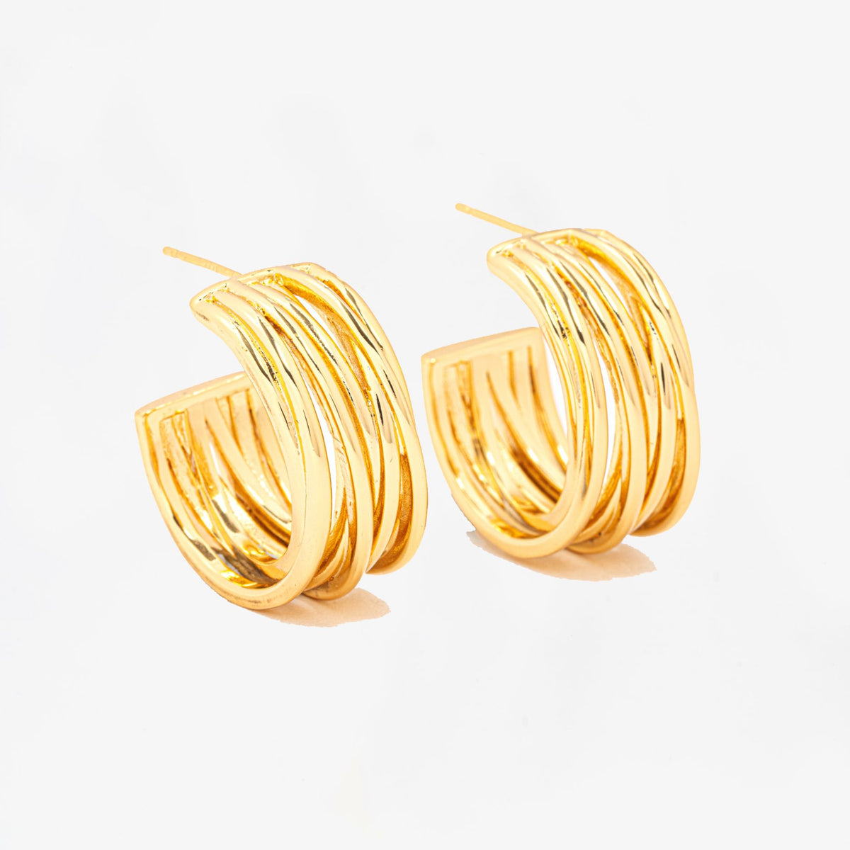 Nami Gold Twist Earrings 18K Gold Plated 18K Gold Plated by Uchi & Soto Jewellery
