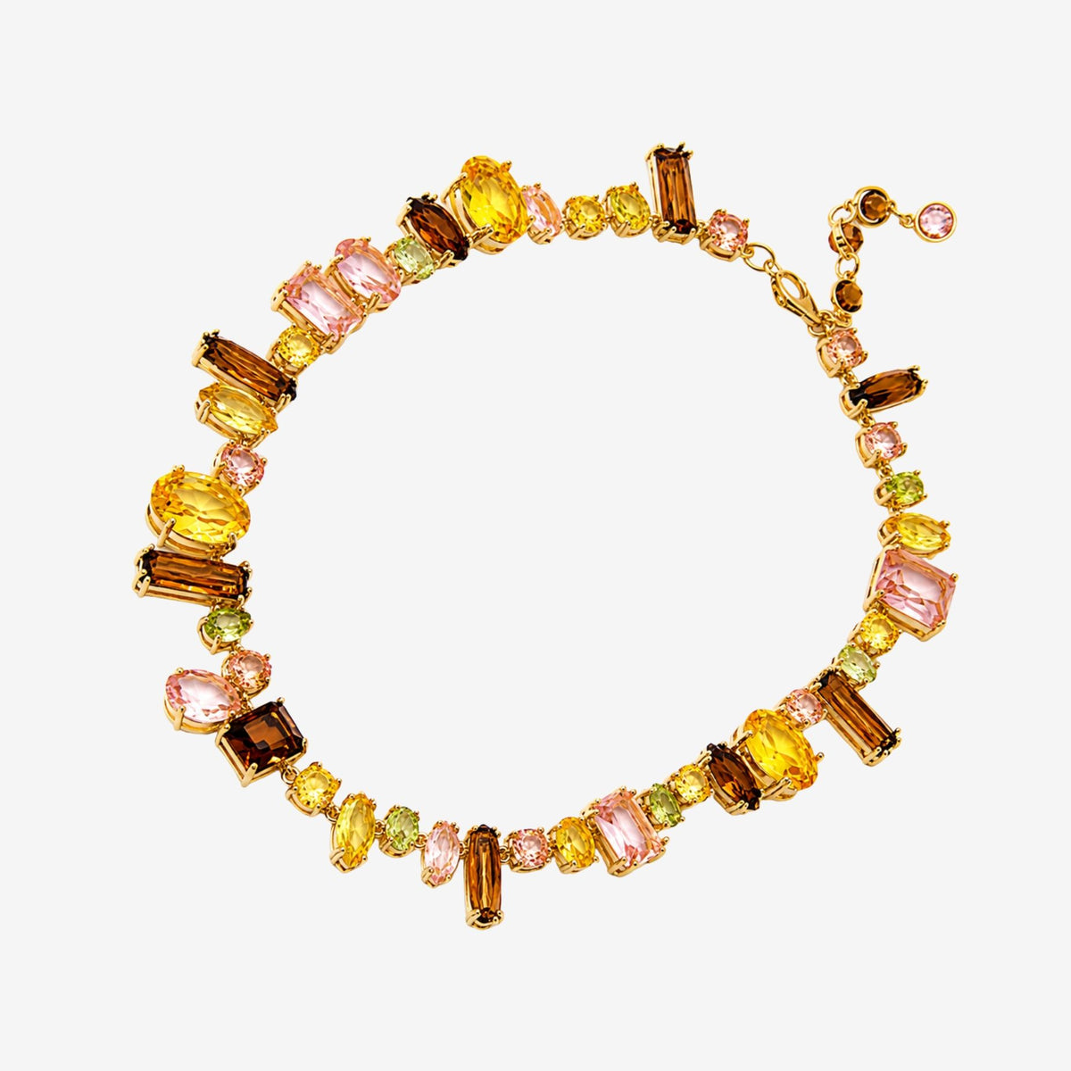 Hanabi Mixed Gold Stone Necklace