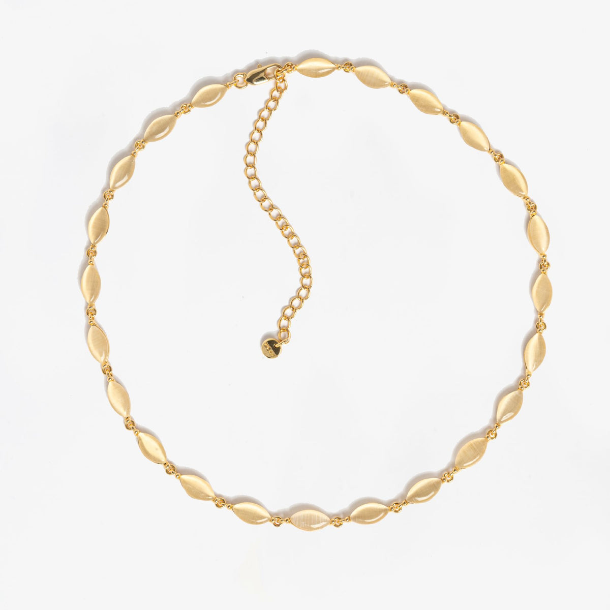 Nekomeishi Cream Cats Eye Necklace 18K Gold Plated by Uchi & Soto Jewellery