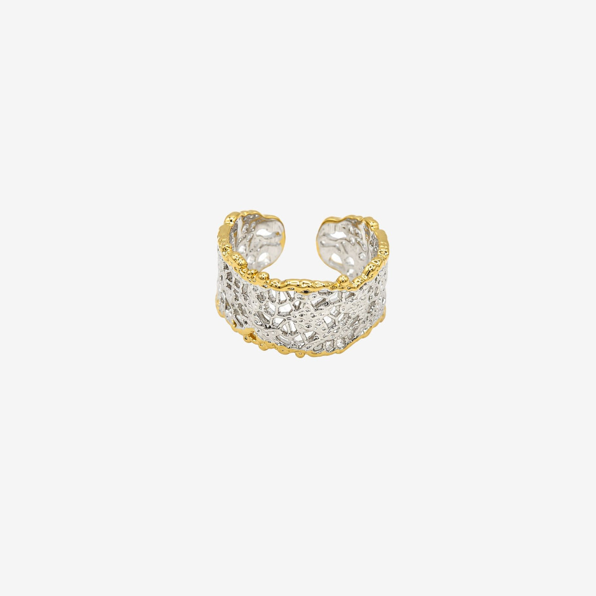 Kin Mixed Metal Filigree Ring