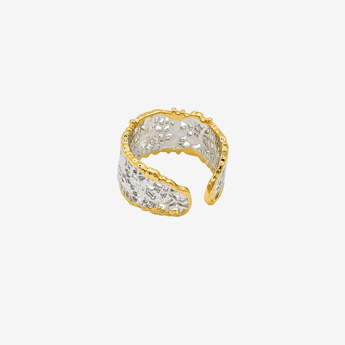 Kin Mixed Metal Filigree Ring