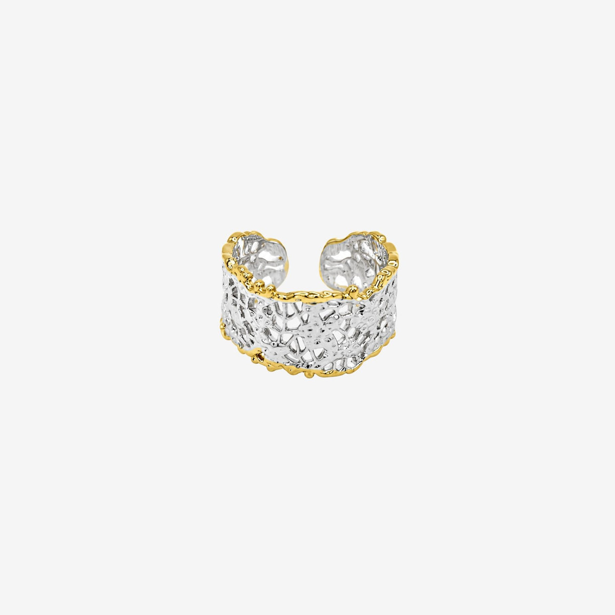 Kin Mixed Metal Filigree Ring