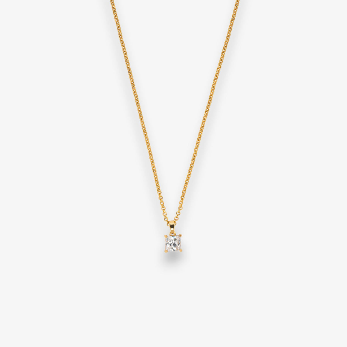 Shikaku Gold Stone Pendant Necklace 18K Gold Plated by Uchi & Soto Jewellery