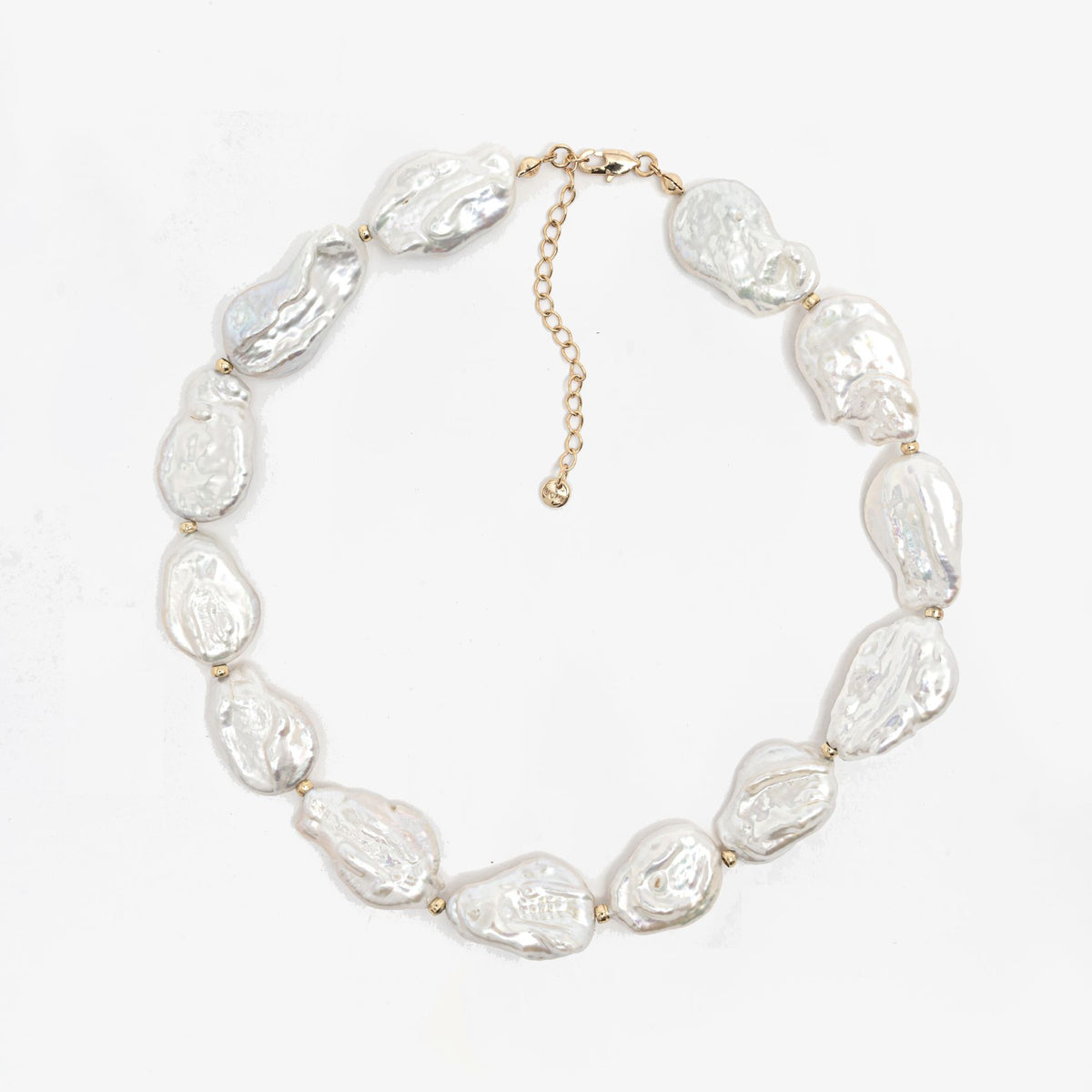 Shinju Gold Baroque Pearl Necklace 18K Gold Plated by Uchi & Soto Jewellery