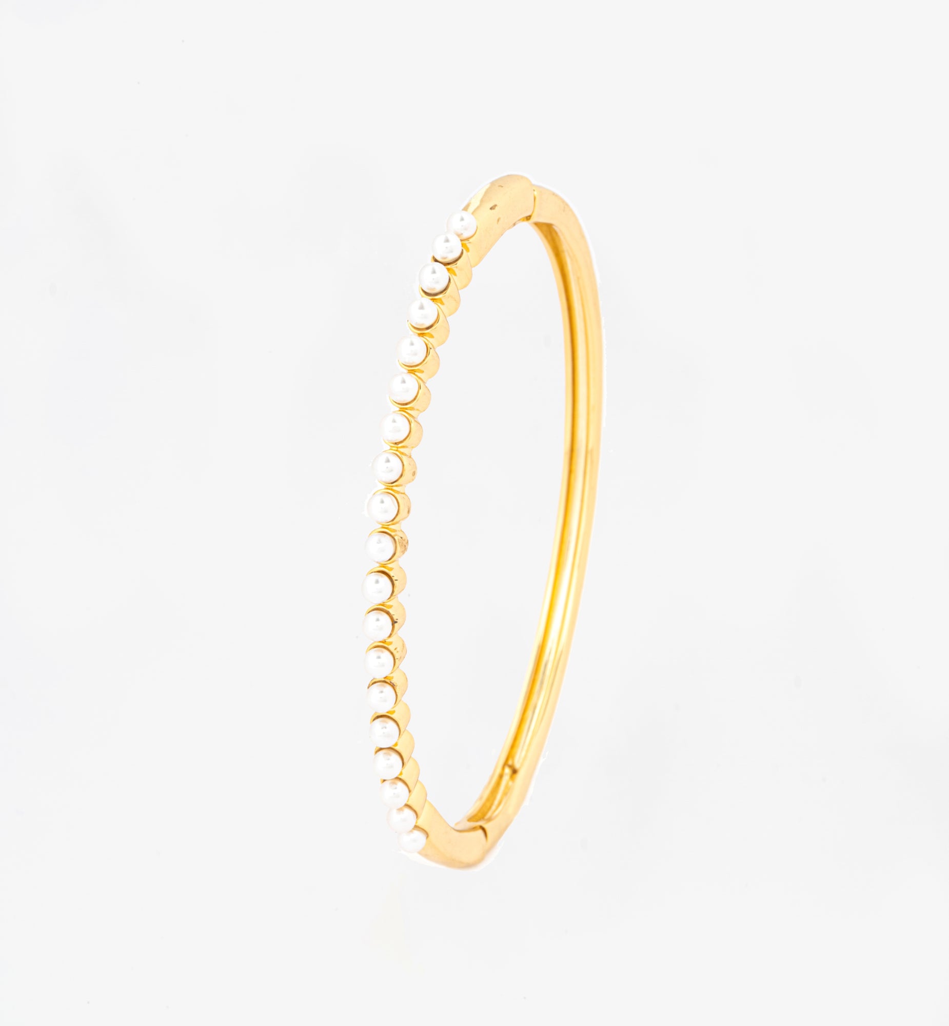 Shinju Gold Pearl Bangle 18K Gold Plated 18K Gold Plated by Uchi & Soto Jewellery