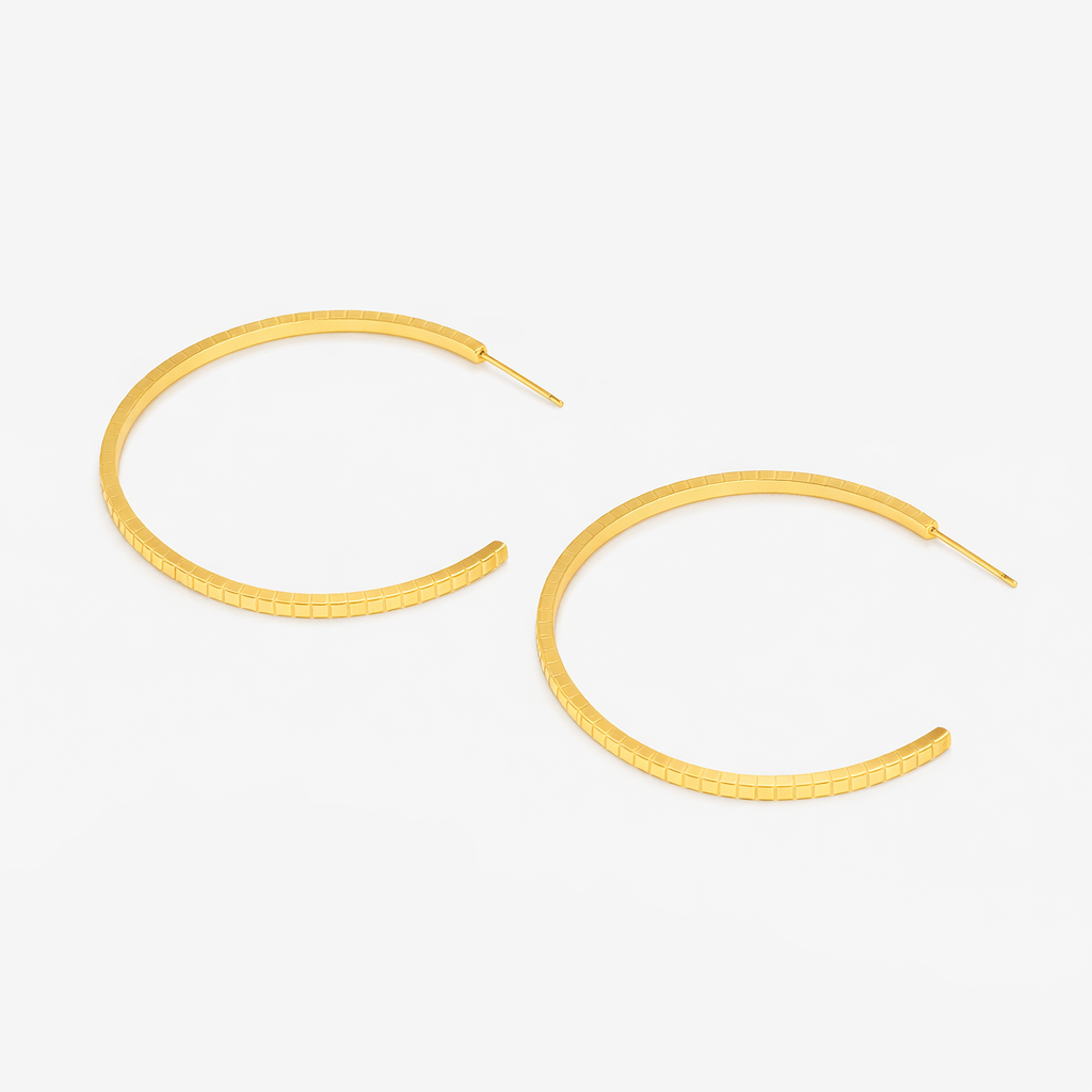 Shikaku Gold Hoop Earrings