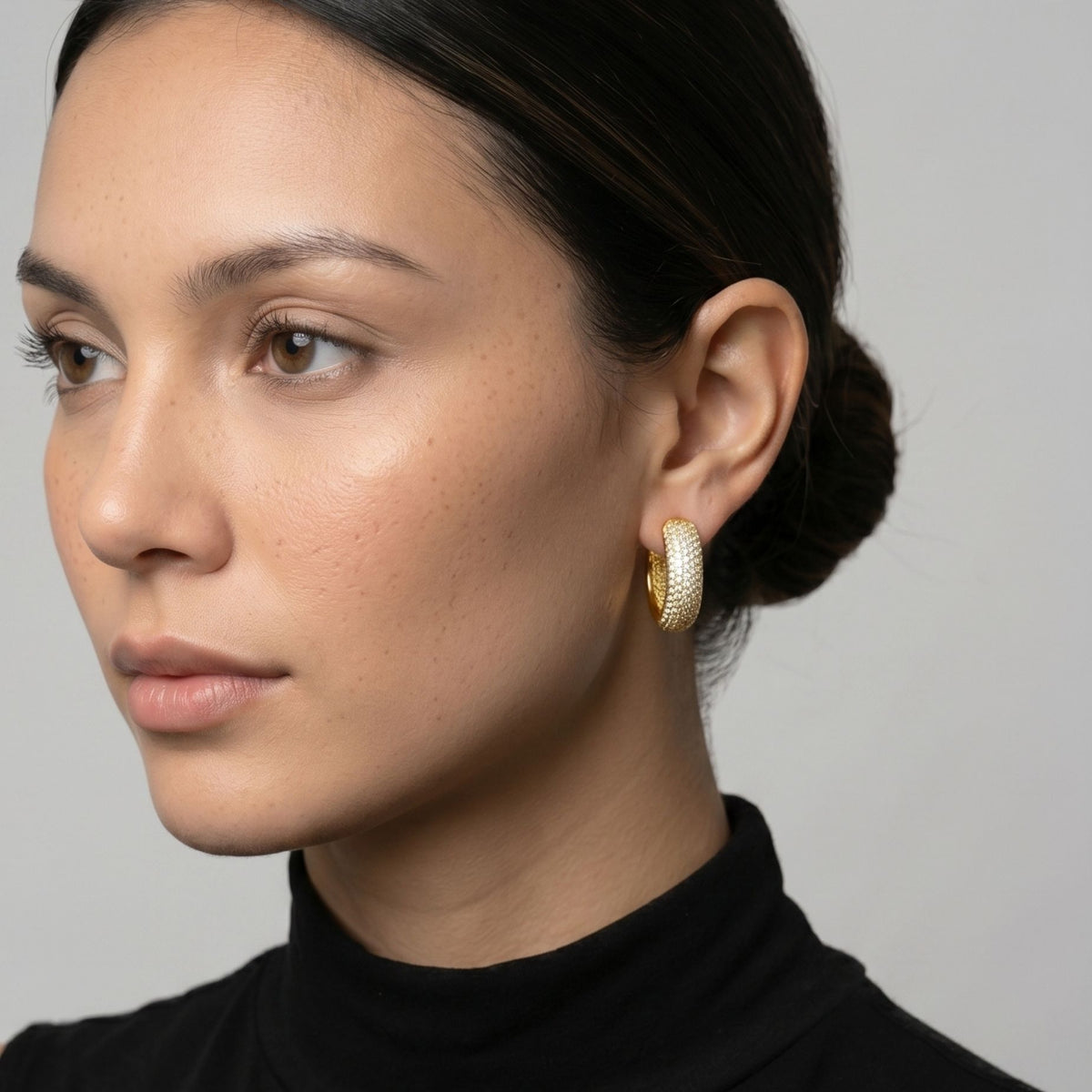 Kin Gold Pave Earrings