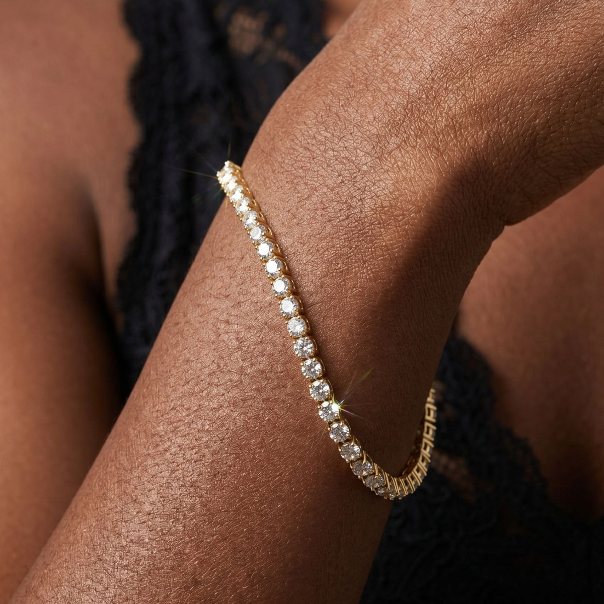 Shikaku Gold Stone Tennis Bracelet