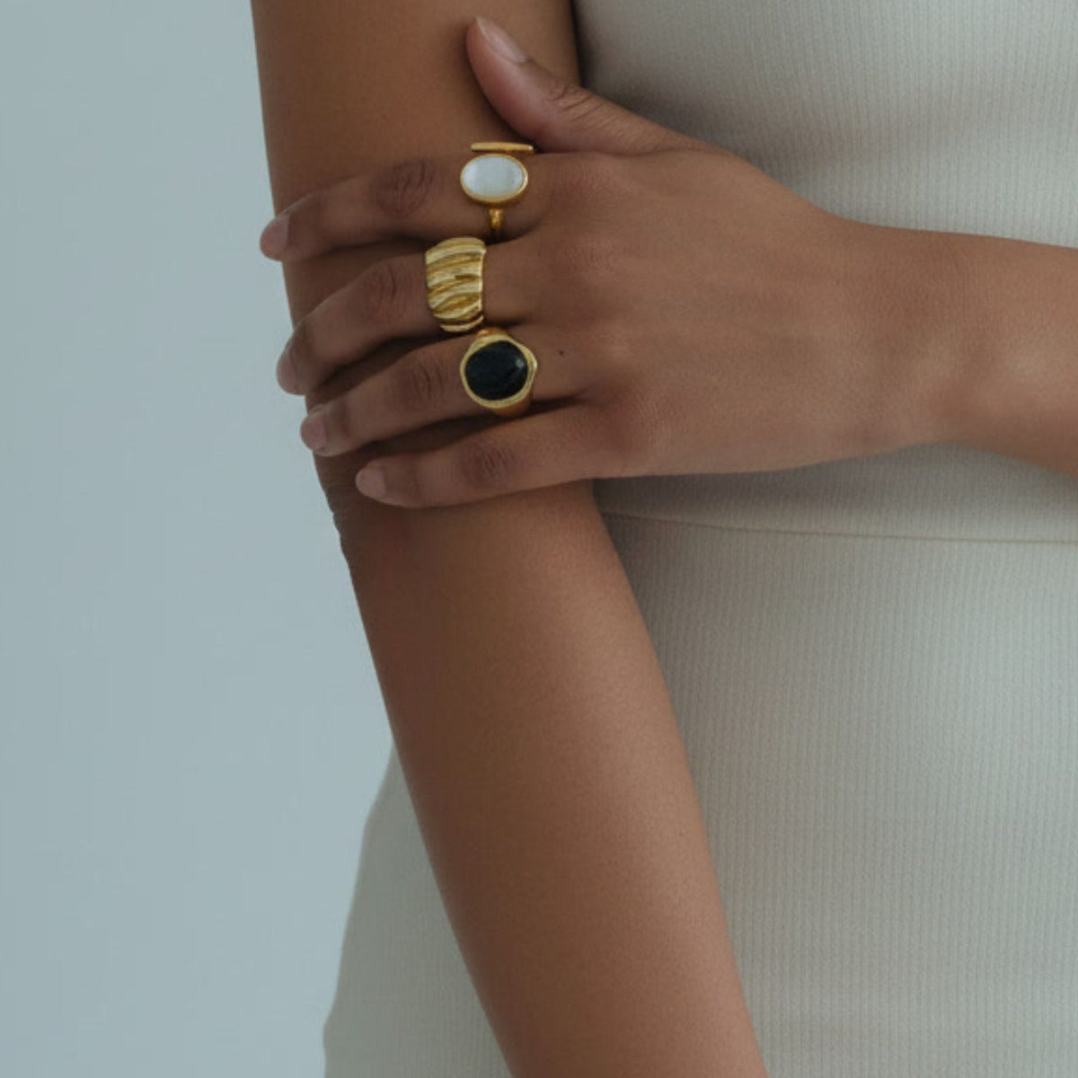 Enso Moonstone Wraparound Ring