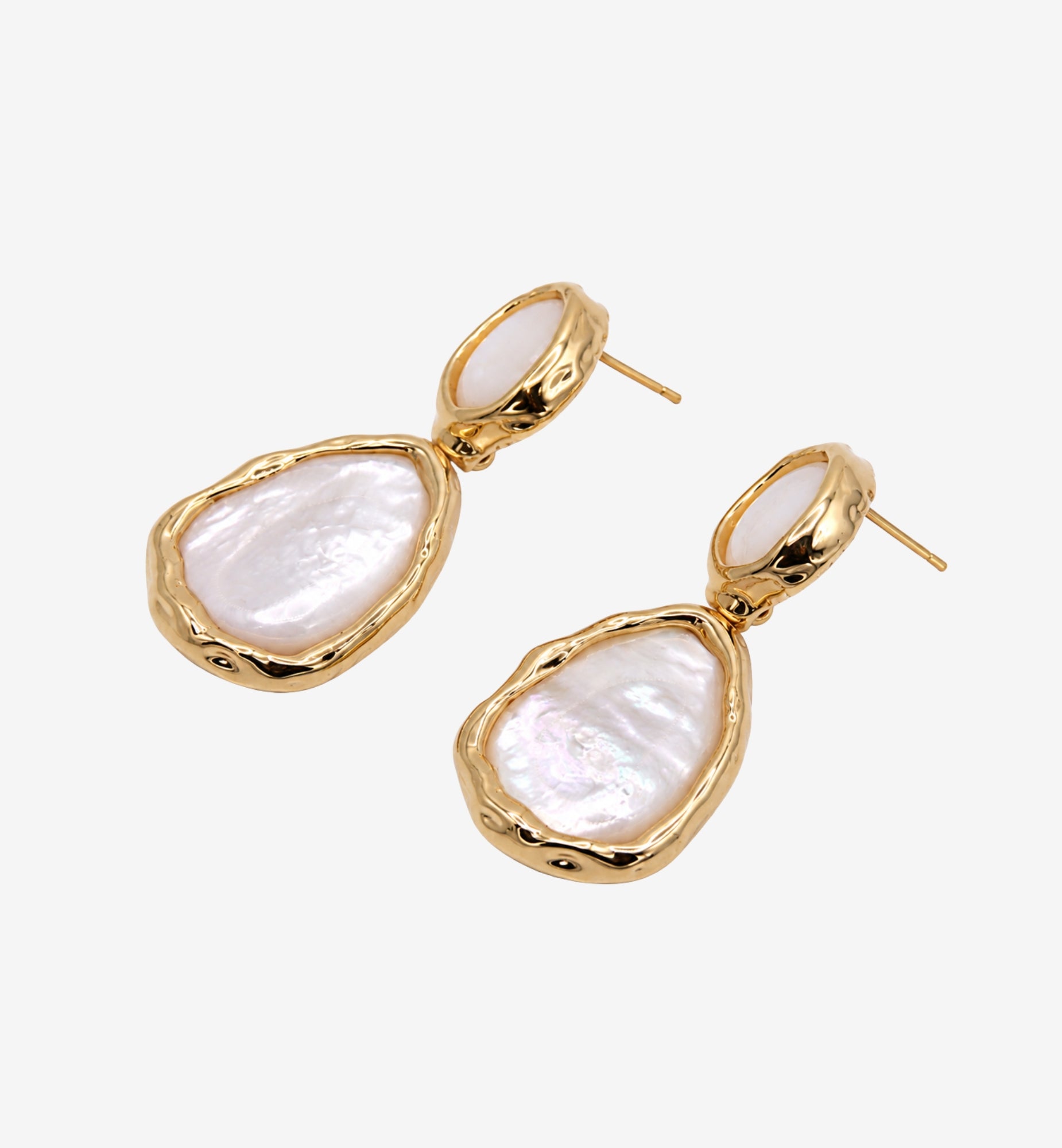 Shinju Mother of Pearl Oversized Drop Earrings