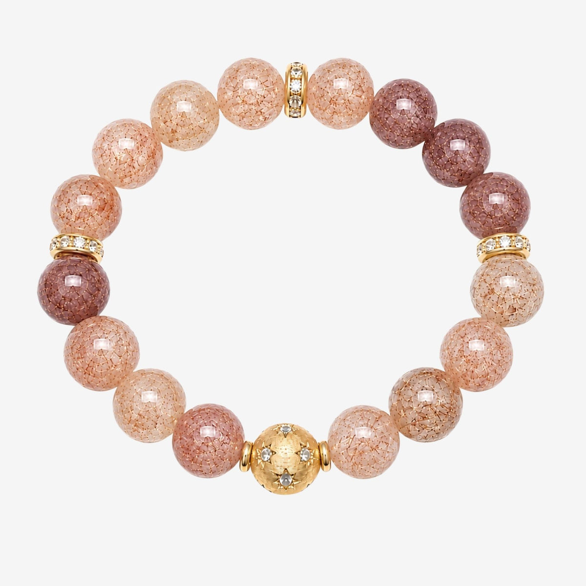 Enso Round Multi Quartz Bead Bracelet