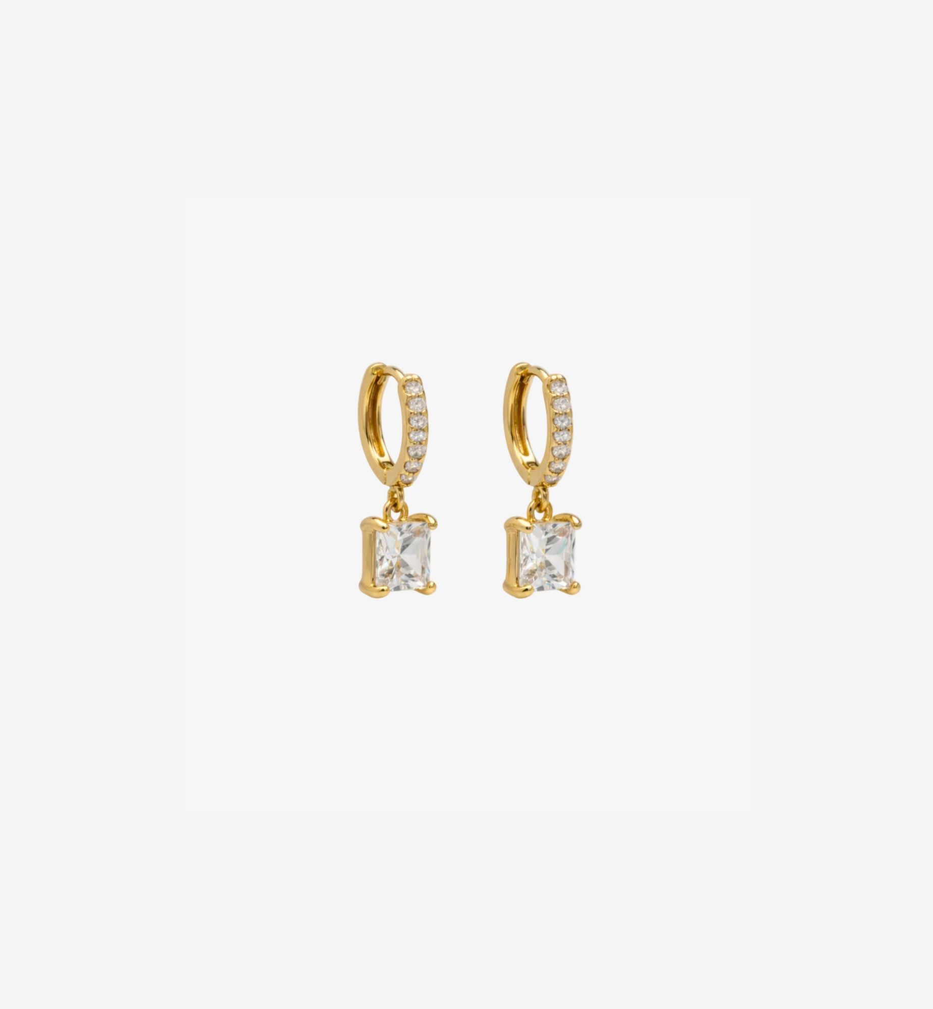 Shikaku Gold Stone Earrings