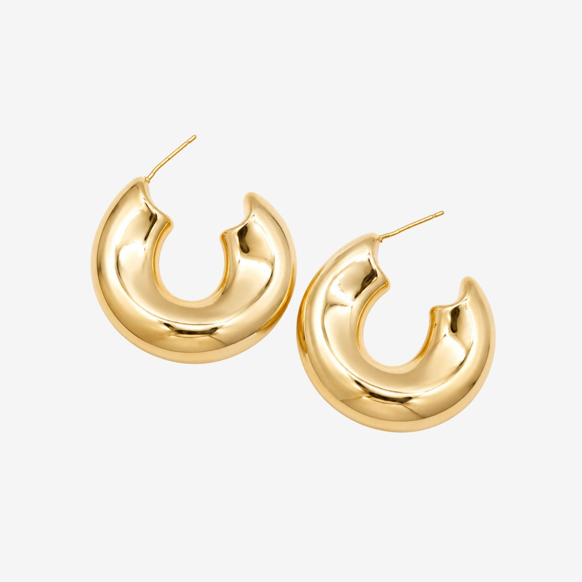 Nami Gold Wave Hoops