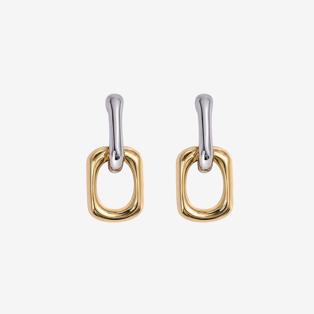 Shikaku Mixed Metals Chain Link Drop Earrings