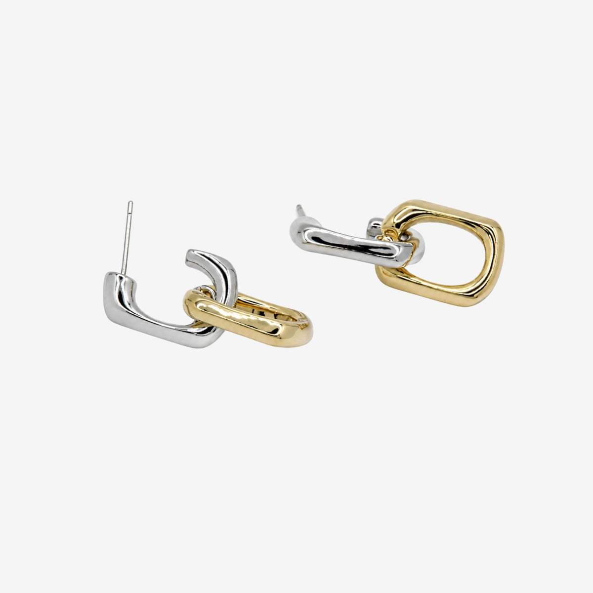 Shikaku Mixed Metals Chain Link Drop Earrings
