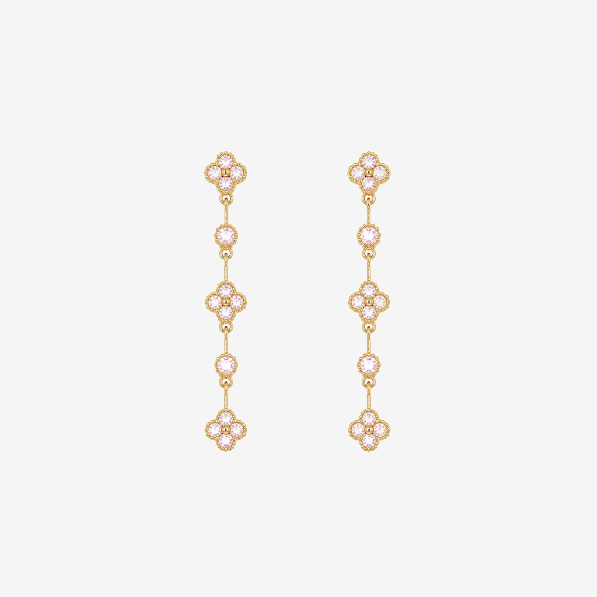 Kinmokusei Rose White Drop Earrings