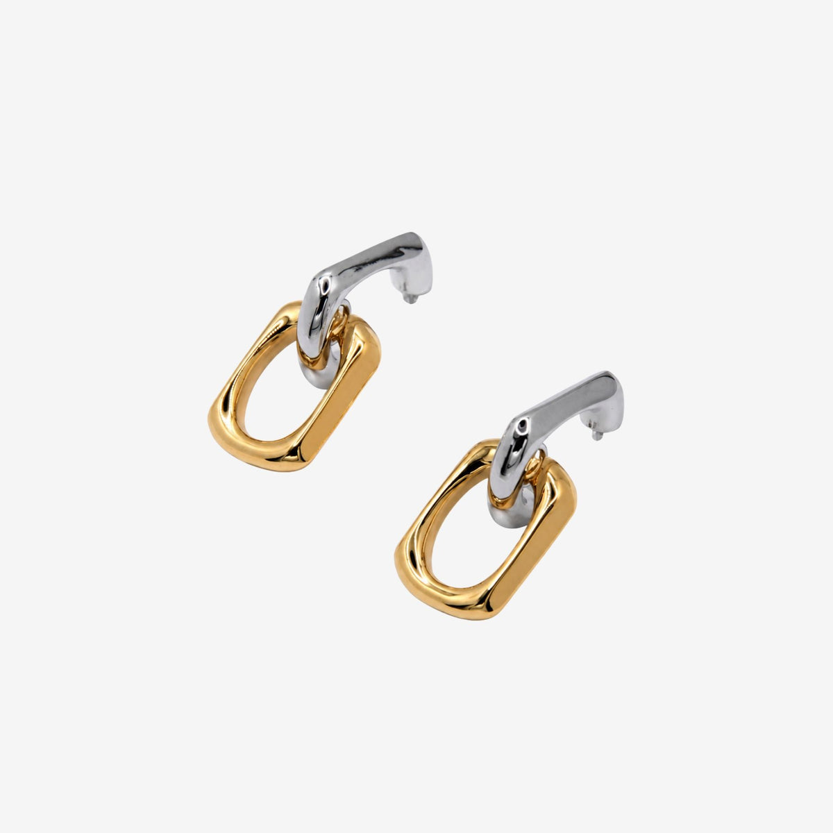 Shikaku Mixed Metals Chain Link Drop Earrings