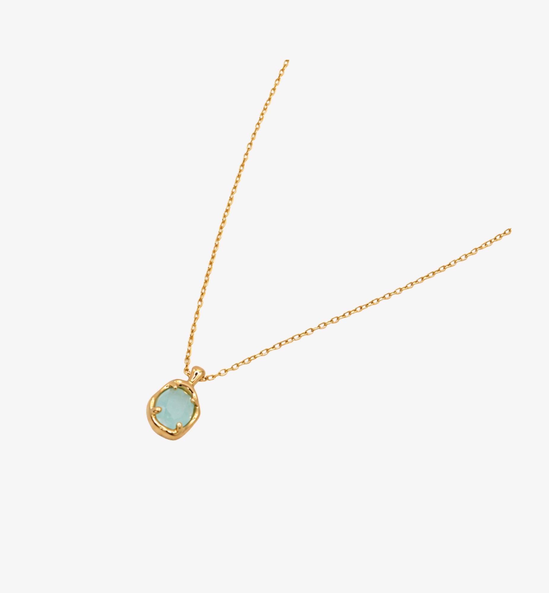 Enso Aqua Stone Necklace