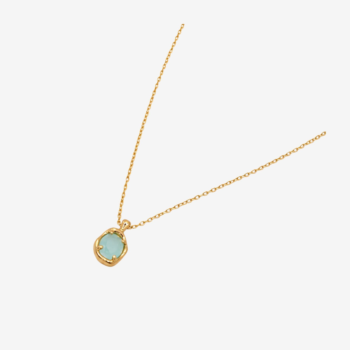 Enso Aqua Stone Necklace
