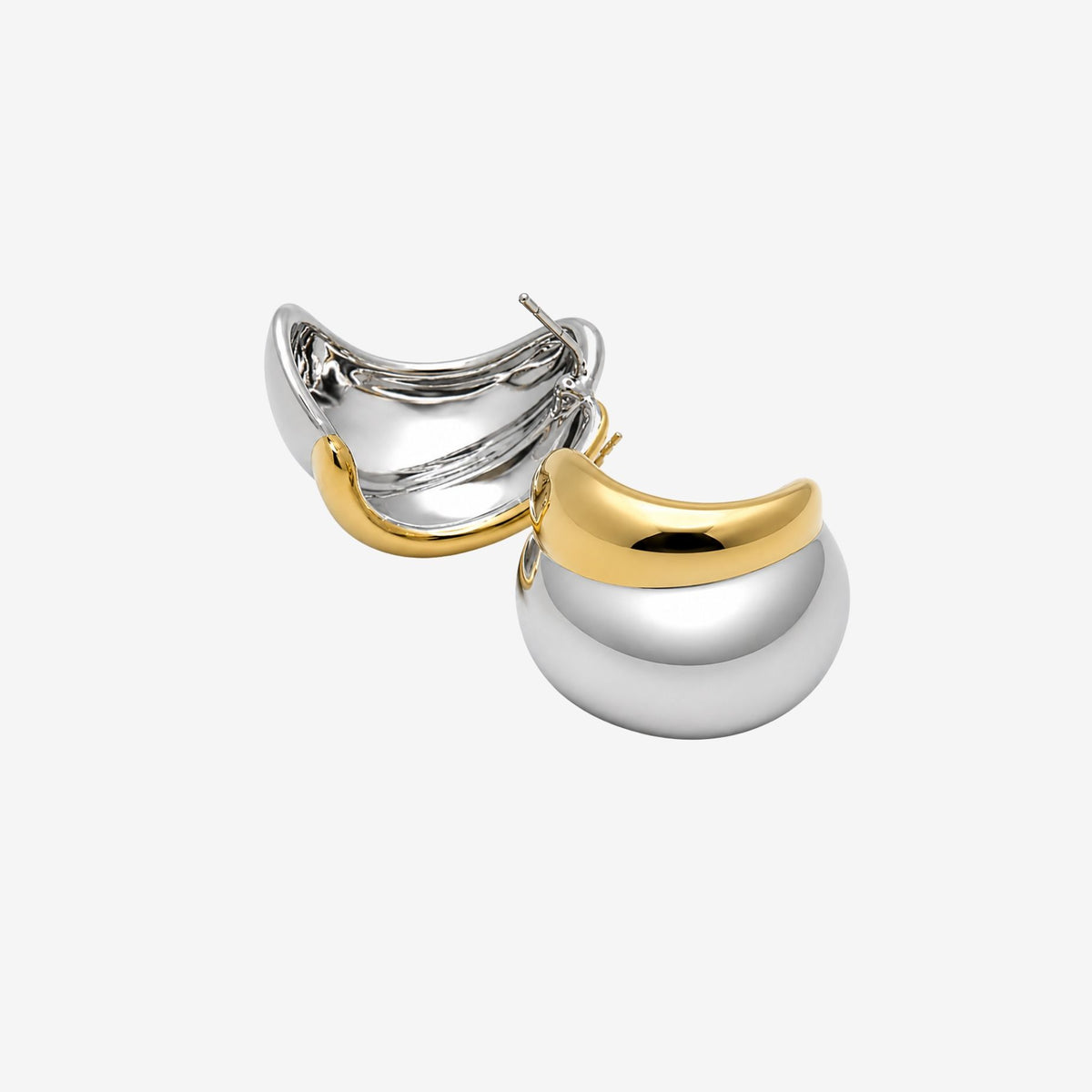 Nami Mixed Metals Oversized Stud Earrings