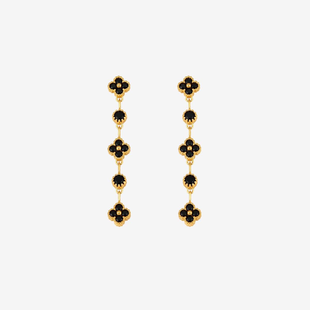 Kinmokusei Black Drop Earrings