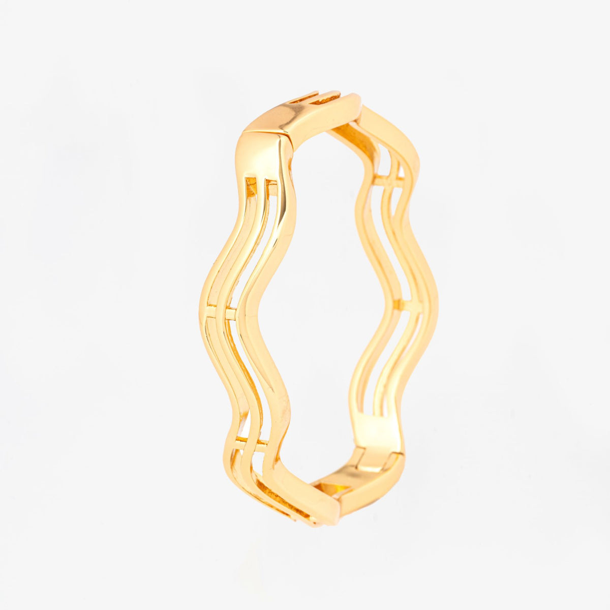 Nami Gold Wave Bangle 18K Gold Plated Wave 18K Gold Plated by Uchi & Soto Jewellery