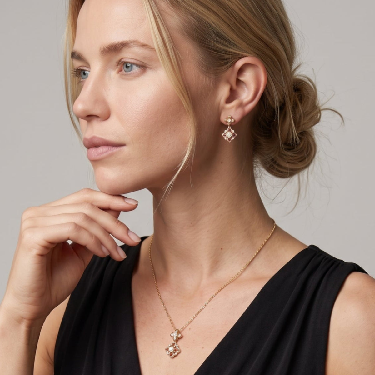Kinmokusei Solid 925 Silver with 18K Gold Vermeil and Pearl Earrings