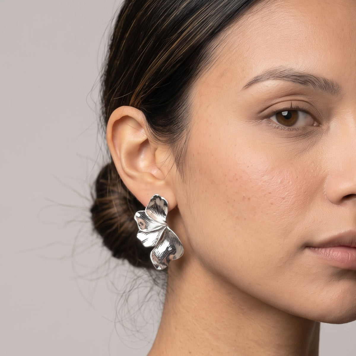 Kin Silver Sculptural Statement Earrings