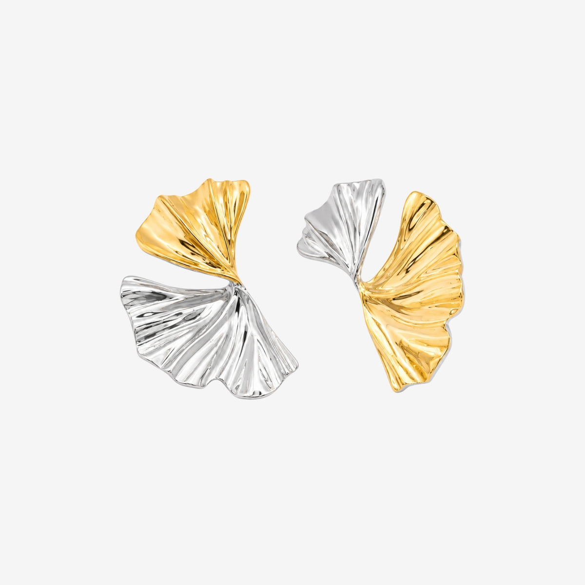 Kin Mixed Metals Sculptural Statement Earrings