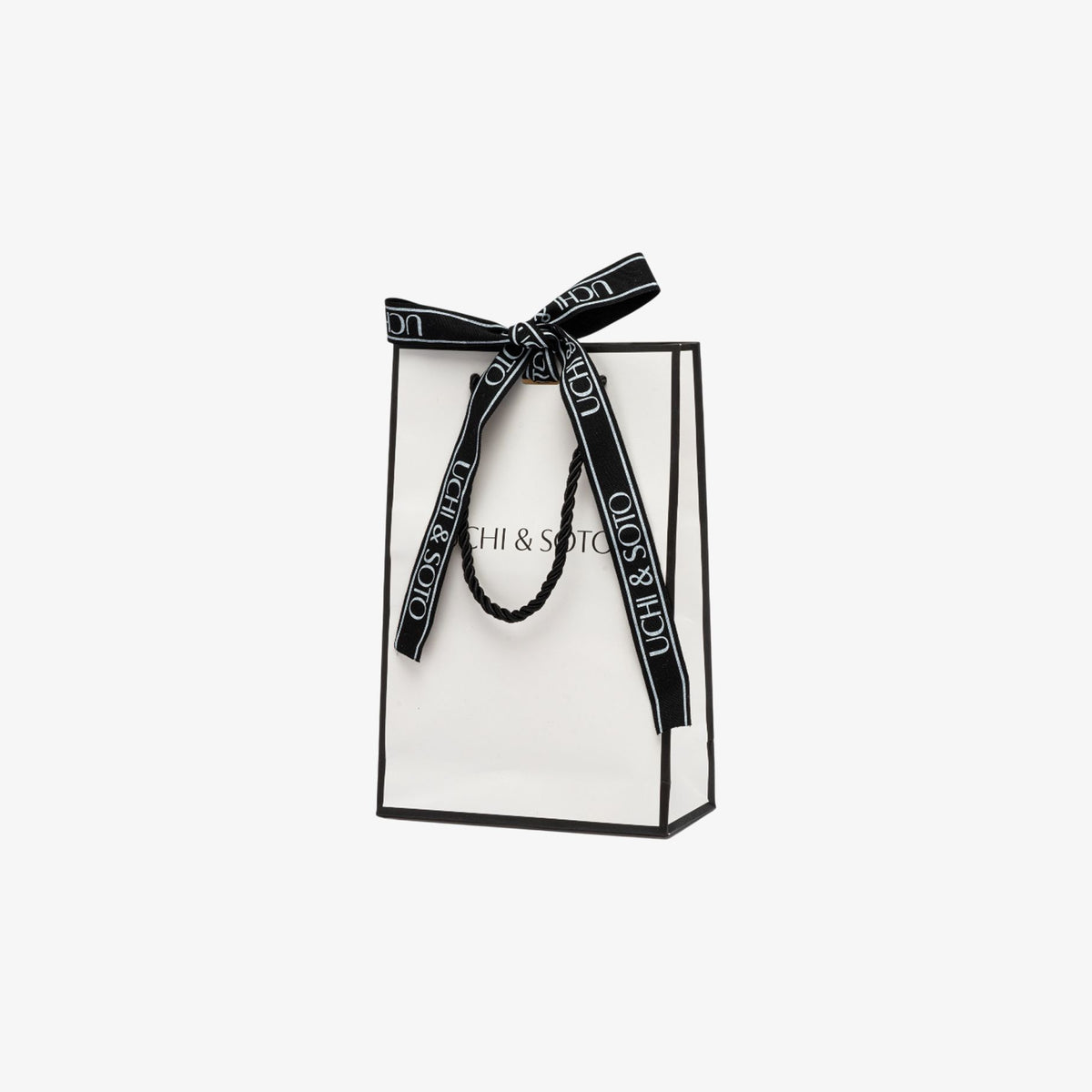 uchi soto gift bag with ribbon and rope handle