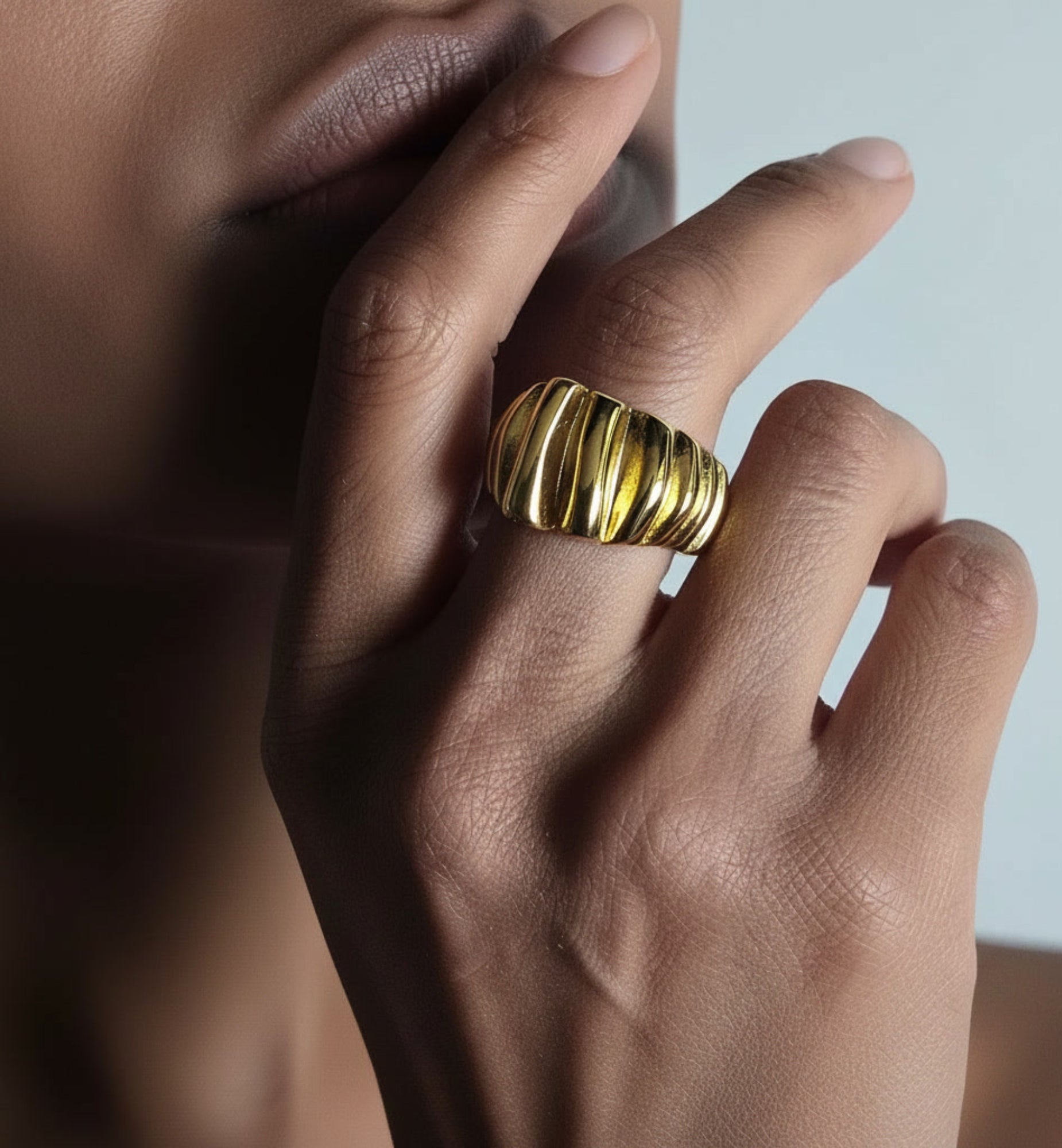 Kin Draped Gold Ring