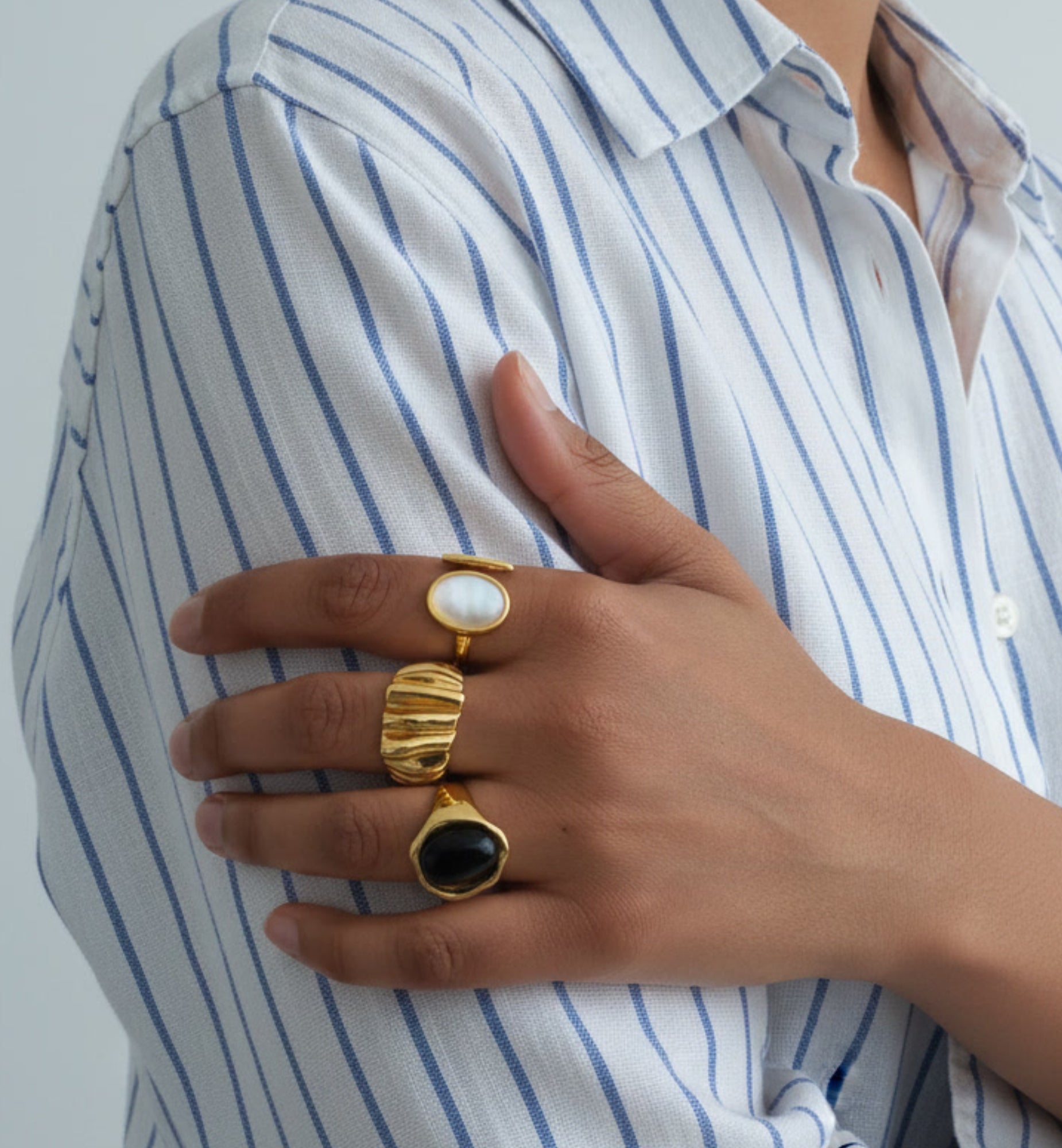 Enso Moonstone Wraparound Ring