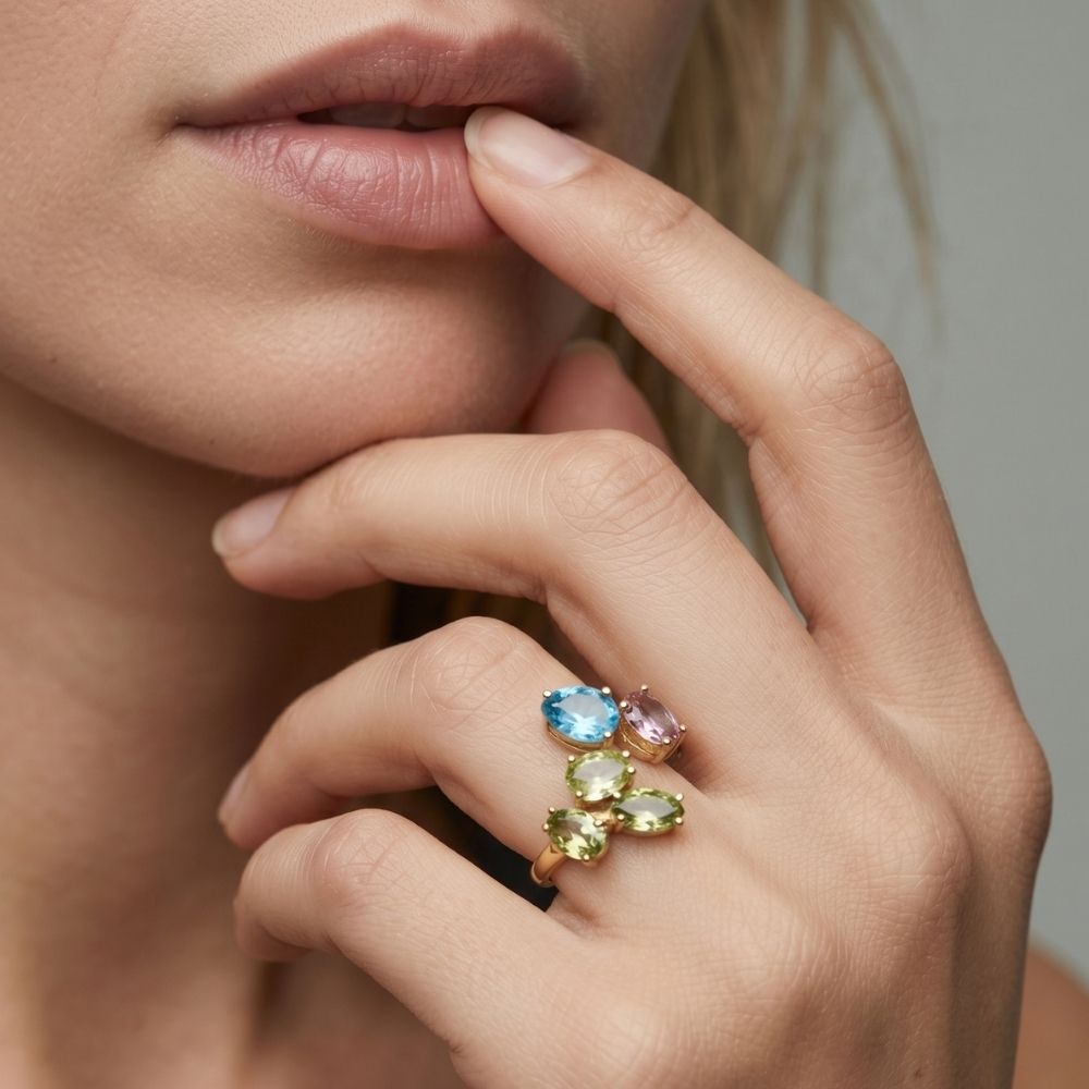 Hanabi Mixed Stones Ring