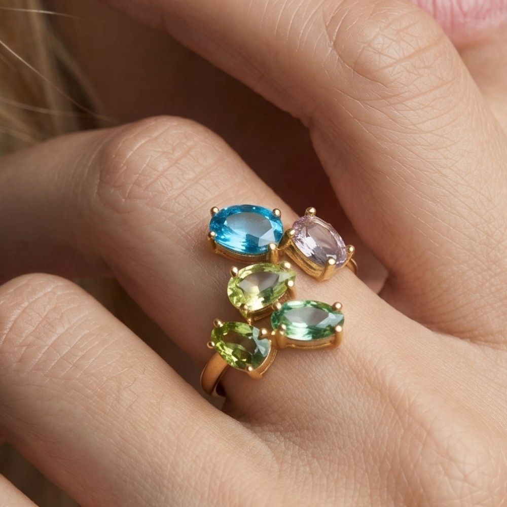 Hanabi Mixed Stones Ring