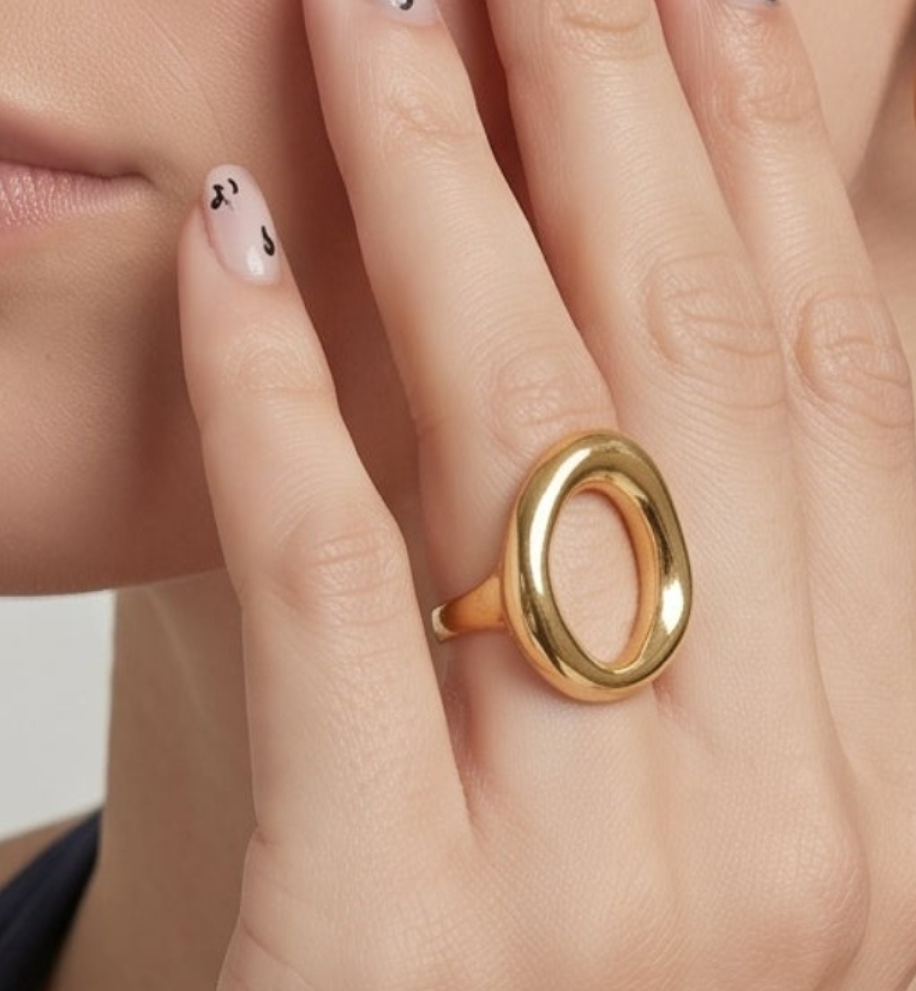 Enso Gold Open Circle Ring